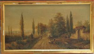DUVAL Charles,Extensive rural wooded landscape with figures,1894,Cuttlestones GB 2017-09-14