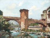 DUVAL Gustave 1895-1966,Le pont de Sospel,Saint Germain en Laye encheres-F. Laurent FR 2014-05-25