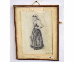 DUVAL John 1834-1881,Study of an Italianate lady,Keys GB 2018-10-29