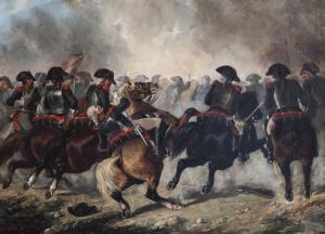 DUVAUX Jules Antoine,The 8th Napoleonic cavalry regiment charging into ,1848,Christie's 2012-09-27