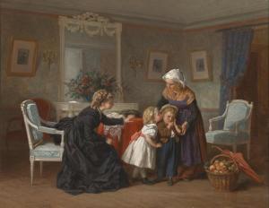 Duverger Theophile Emmanuel 1821-1886,Visit from the Countryside,Palais Dorotheum AT 2012-10-16