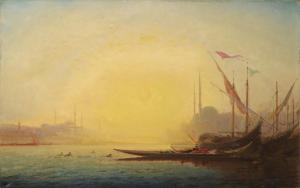 DUVIEUX Henri 1855-1902,BOATS ON THE BOSPHORUS,Sotheby's GB 2012-10-09