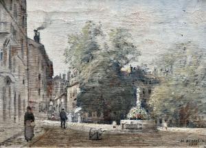 DUVOISIN Henri 1877-1959,Vue de la place du Bourg -de -Four à Genève,1910,Daguerre FR 2023-01-29