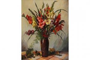 DUWE Arthur 1892,Gladiolen in schlanker Vase,Wendl DE 2015-10-22