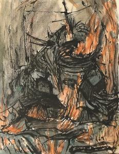 DUXBURY Leslie 1921-2001,Study for fire on the heath, circa 1954,Bonhams GB 2007-07-17