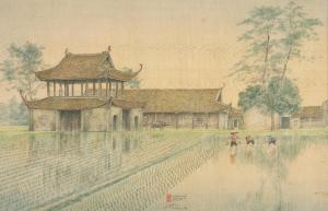 DUY TRAN 1920-2014,Bút Tháp Temple in Thuận Thành, Bắc Ninh,1984,Bonhams GB 2023-10-04