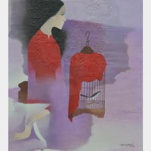 DUY TUAN DO 1954,Lady with Bird Cage,2013,33auction SG 2021-10-03