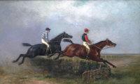 DUYK F,Steeplechasing scene with racehorses and jockeys o,Moore Allen & Innocent GB 2012-10-26