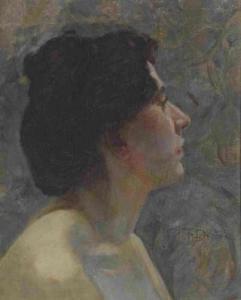 DVORAK Franz 1862-1927,Portrait of a Woman in Profile,Neumeister DE 2020-05-06