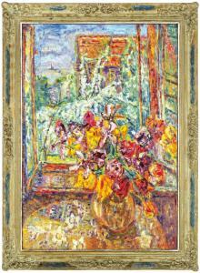 DVORSKY Bohumir 1902-1976,Bouquet in the window,1944,Art Consulting CZ 2022-10-23
