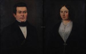 DYCKMANS Josephus Laurentius 1811-1888,Paire de portraits un homme et une femme ,1859,Campo & Campo 2018-12-04