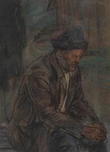 DYDYSHKO Konstantin Vikentievich 1876-1932,Portrait of a seated man,Bruun Rasmussen DK 2018-12-03