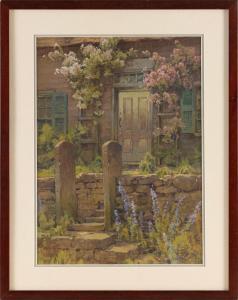 DYER Hezekiah Anthony 1872-1943,Lupine growing around a doorway,Eldred's US 2024-04-05