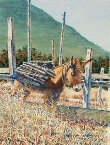 Dyer Jimmy 1956,Untitled (Burro with Pack),1980,Santa Fe Art Auction US 2022-03-12