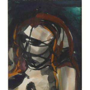 DYER Kay 1916-2005,Modernist face of a woman,Ripley Auctions US 2019-07-20