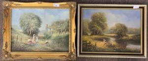 DYER Ted Edward 1940,a pair of countryside scenes,Keys GB 2023-04-14