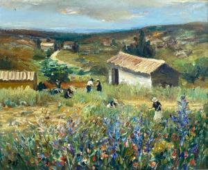 DYF Marcel 1899-1985,Cueilleuses des Fleurs en Provence,1960,Matsa IL 2024-03-27