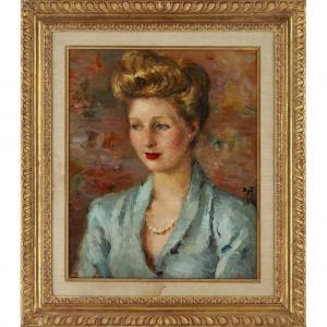 DYF Marcel 1899-1985,PORTRAIT OF A LADY WITH A PEARL NECKLACE,Lyon & Turnbull GB 2017-11-22