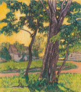 DZIERZBICKI Antoni Eugeniusz 1887-1959,Landscape with tree,Desa Unicum PL 2024-02-22