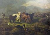 E. Strong Florence,Highland Scene with numerous long horn cattle,Fonsie Mealy Auctioneers 2017-07-25