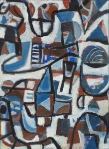 EAGER Wayne 1957,BLUE PLAYGROUND,1987,GFL Fine art AU 2022-03-13