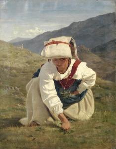 EAGLES Edmund 1820-1890,Girl picking flowers,1837,Bonhams GB 2015-06-09