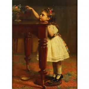 EAGLES Edmund 1820-1890,Untitled (Young Girl Reaching for Fruit),Clars Auction Gallery US 2022-02-20