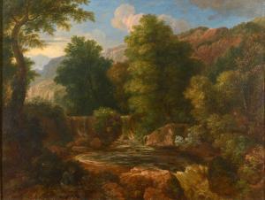 EAGLES John 1783-1855,Welsh Mountain River with Fishermen,1830,Charterhouse GB 2016-10-21