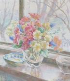 EAGLETON AILEEN 1902-1984,Still life of Primulas on a window ledge,Woolley & Wallis GB 2010-09-08