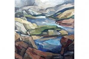 EAGLETON Godfrey Paul 1935,Abstract river landscape scene,The Cotswold Auction Company GB 2015-04-28