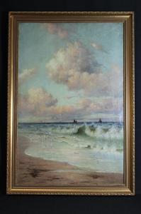 EAMON J 1800-1800,Fishing smacks off a beach with surf,Peter Francis GB 2014-01-28