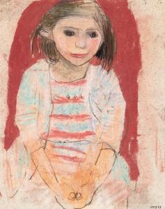 EARDLEY Joan Kathleen H. 1921-1963,Girl in Striped Jersey,William Doyle US 2023-12-12
