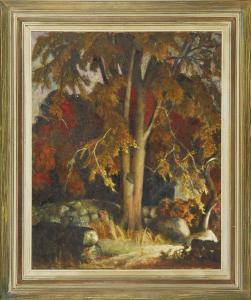 EARL BATES Kenneth 1895-1973,Forest interior,Eldred's US 2009-11-20