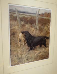 EARL Maud 1864-1943,Study of retriever and hare,Moore Allen & Innocent GB 2017-03-31