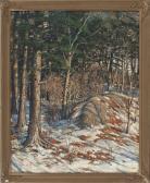 EARLE A. TITUS 1895-1962,Snowy forest interior,Eldred's US 2016-03-19