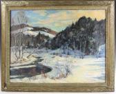 EARLE A. TITUS 1895-1962,Waite River VT Winter Fantasy,Kaminski & Co. US 2018-08-18
