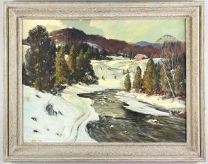 EARLE A. TITUS 1895-1962,Winter Scene,Kaminski & Co. US 2018-12-29