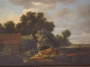 EARLY James 1900-1900,landscape with figure by a mill pond,18th,Crow's Auction Gallery GB 2017-07-05