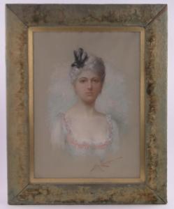 EARNSHAW M.H 1900-1900,portrait of a young woman,Burstow and Hewett GB 2017-11-22