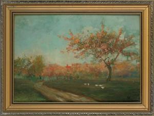 EAST Alfred 1849-1913,Geese in the park,Christie's GB 2009-10-06