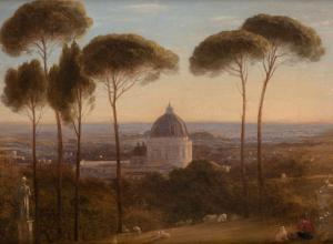 EASTLAKE Charles Lock,View of St Peter's, Rome, from Monte Mario, showin,Hindman 2023-10-26