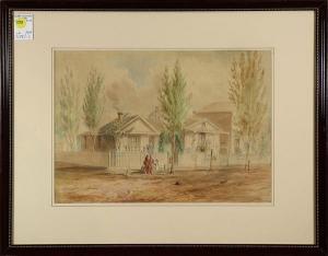 EASTMAN Harrison Gilman 1822-1891,Village Street Scene with Figures,Clars Auction Gallery 2018-08-11