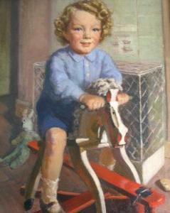 EASTMAN Maud,portrait of a young boy on a rocking horse,Serrell Philip GB 2009-07-09