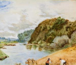 EASTMAN Seth 1808-1875,a landscape scene,1849,888auctions CA 2019-01-31
