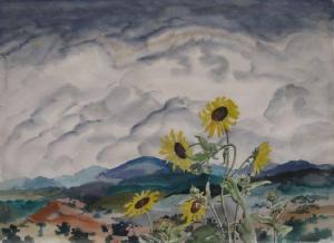 EASTMAN William Joseph 1881-1950,Sunflowers,Rachel Davis US 2010-10-23