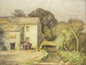 EASTWOOD Walter,Horse and Cart with Chickens at Water Mill,Duggleby Stephenson (of York) 2024-01-05