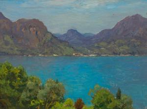 EATON Charles Warren 1857-1937,Lake Como from Bellagio,1923,Shannon's US 2024-01-18