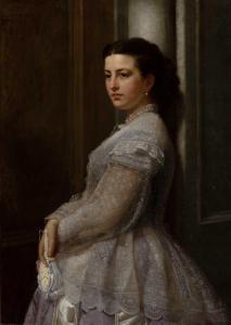 EATON Joseph Oriel 1829-1875,Woman in White,1867,William Doyle US 2023-09-12