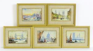 EATON Maria Hampshire 1860-1940,Five views of London to include a view of St Pa,Claydon Auctioneers 2023-12-30