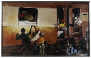 EATWELL Eric Oswald 1974,Unloading at the Train Station,1974,Brunk Auctions US 2012-03-10